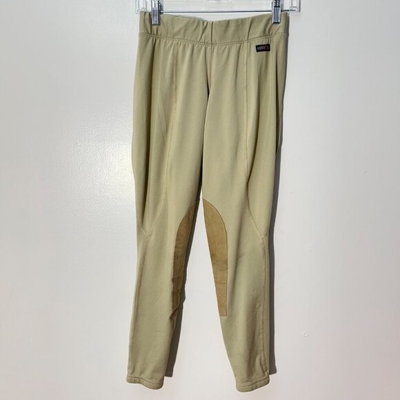 Kerrits Ladies Riding Breeches Large Beige  Equestrian Pants‎ With Knee Patches - Picture 1 of 6